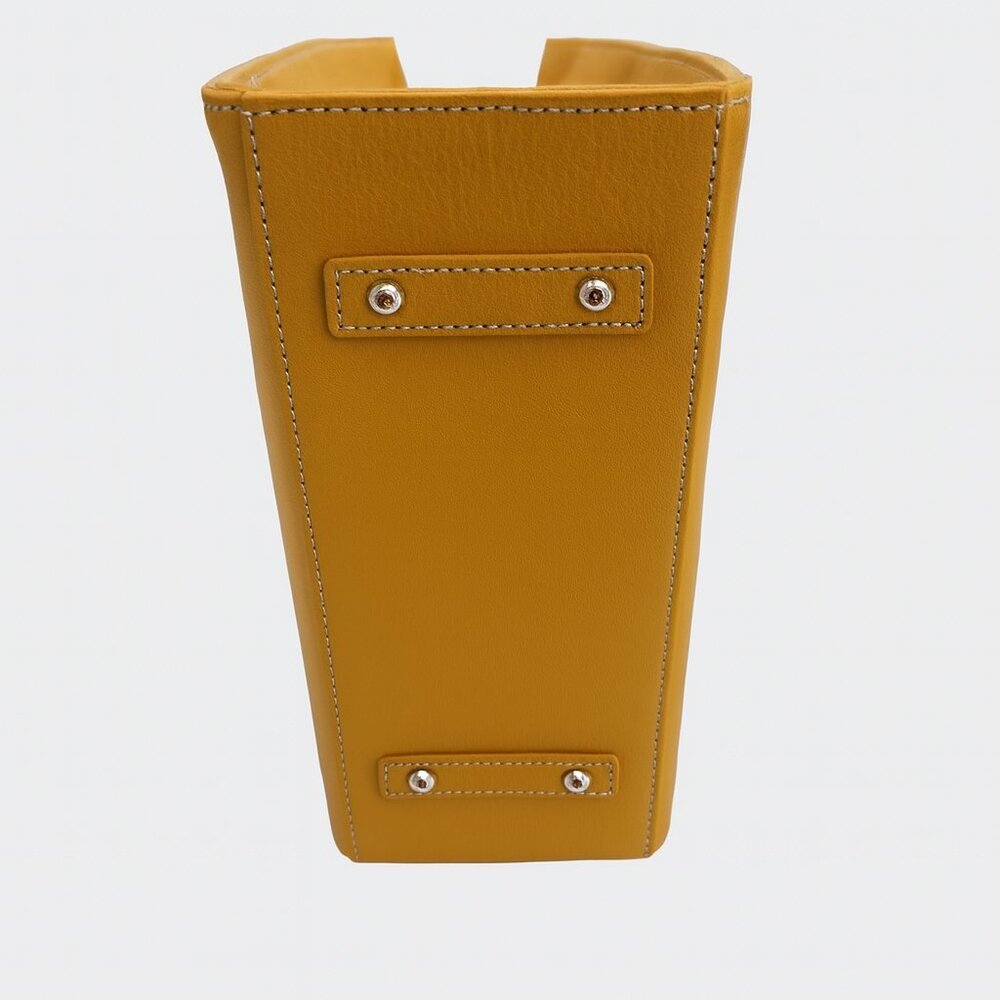 Dooney & Bourke Mustard Yellow Leather Shoulder Bag - Picture 5 of 7